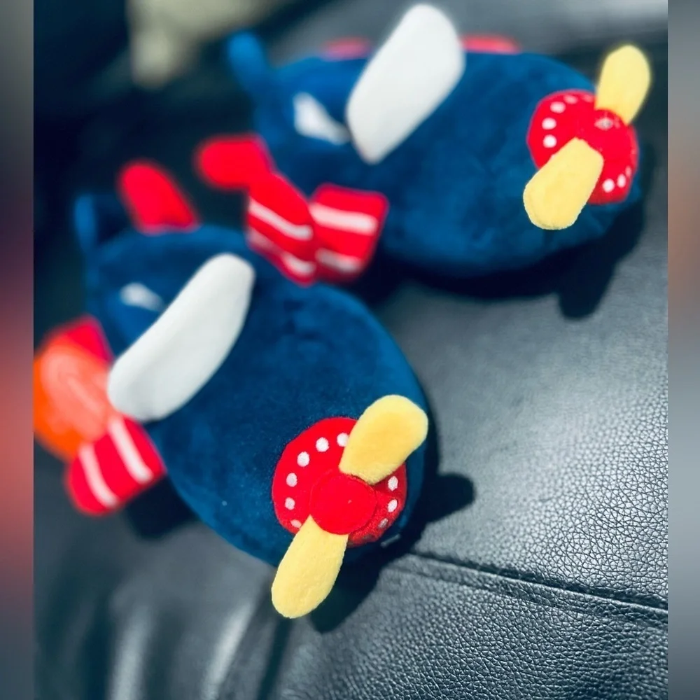 Wonder Nation Toddler Boys’ Airplane Slippers New